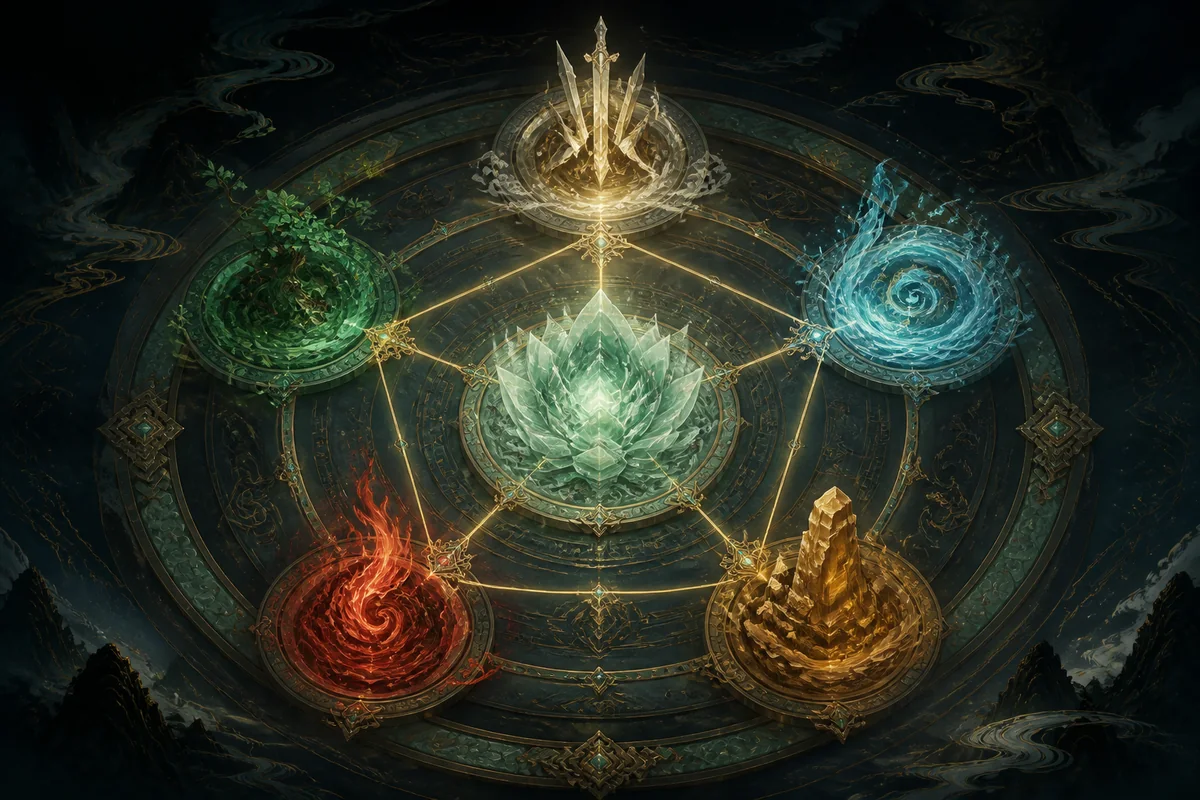 桃源修仙五行灵根法坛